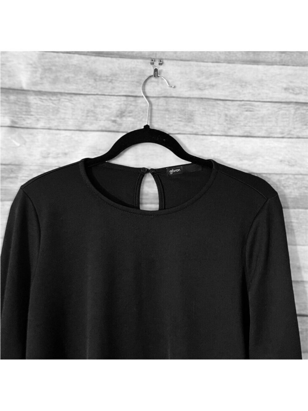 Gibson Women’s Black Blouse Bell Sleeves Round Neck Shirt Top Size: Small - Picture 2 of 9